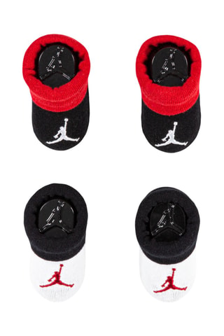 2 paires de chaussons Jumpman - Blanc, noir et rouge
