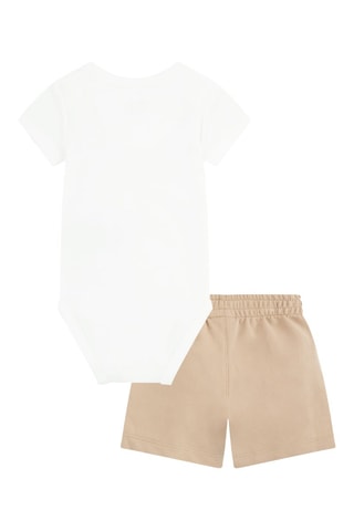 Body et short - Beige et blanc