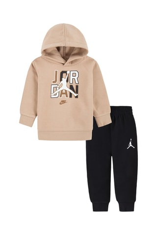 Sweat à capuche et pantalon - Jordan - Noir et beige