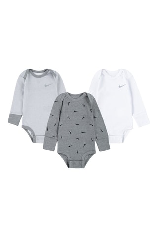 3 bodys - Nike - Blanc et gris