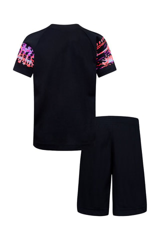 Tshirt et short - Noir, rouge, bleu et violet