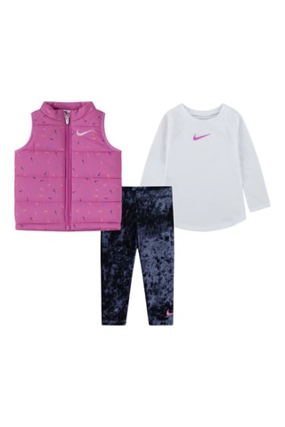 Ensemble 3 pièces Nkg Swooshfetti - Nike - Blanc, jaune et rose