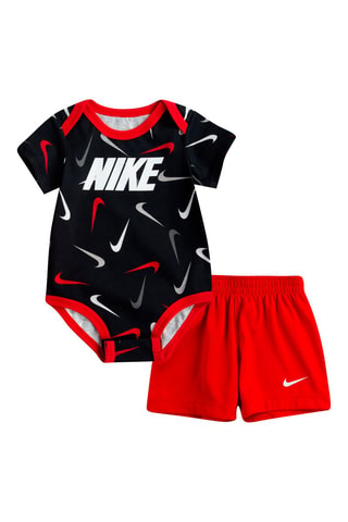 Body et short - Nike - Blanc, noir et rouge