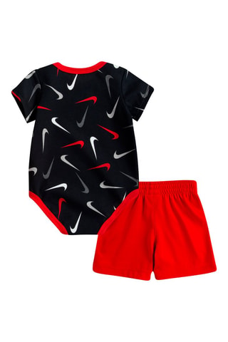 Body et short - Nike - Blanc, noir et rouge