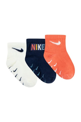 3 paires de chaussettes - Nike - Bleu et jaune