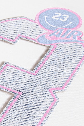 T-shirt - Blanc, bleu et rose
