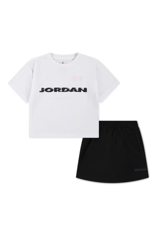 Tshirt et jupe - Noir, bleu et rose