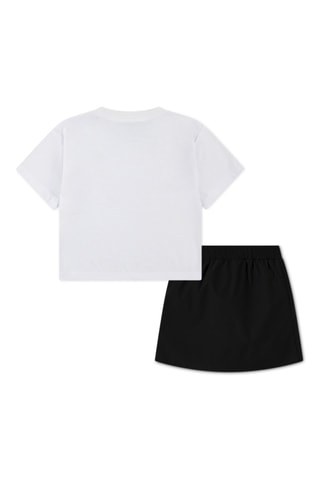 Tshirt et jupe - Noir, bleu et rose