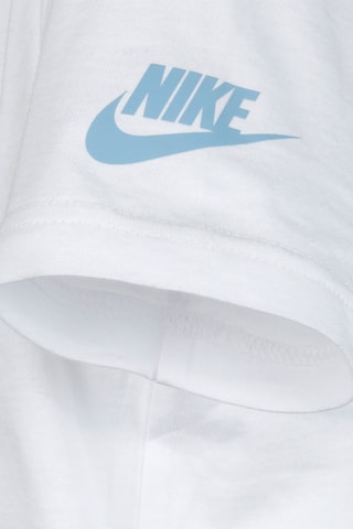 T-shirt - Blanc, bleu et orange