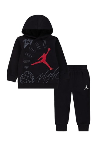 Sweat à capuche et pantalon polaires - Blanc, noir et rouge