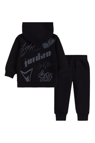 Sweat à capuche et pantalon polaires - Blanc, noir et rouge