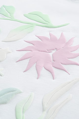 T-shirt Puff Floral - Jordan - Blanc