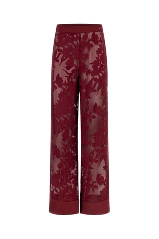 Pantalon taille haute - Marron