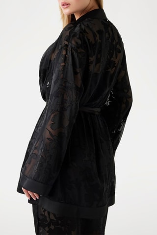 Kimono en tulle - Noir