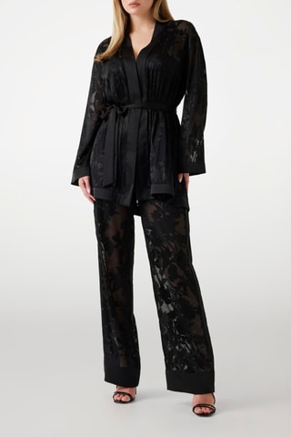 Kimono en tulle - Noir