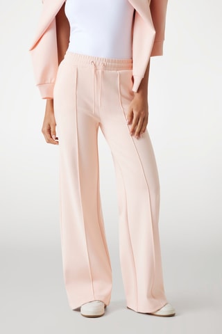 Pantalon wide legs taille haute - Rose