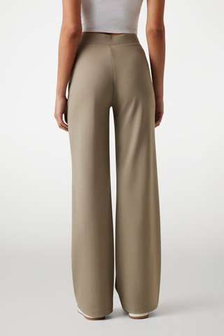 Pantalon flare taille haute - Taupe