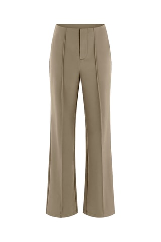 Pantalon flare taille haute - Taupe