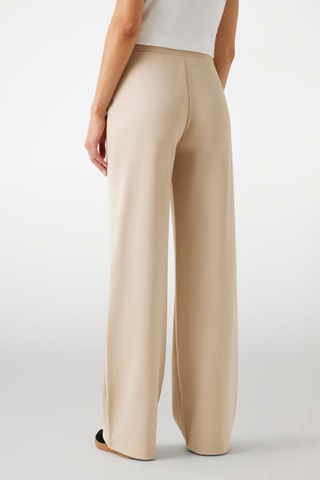 Pantalon flare taille haute - Beige