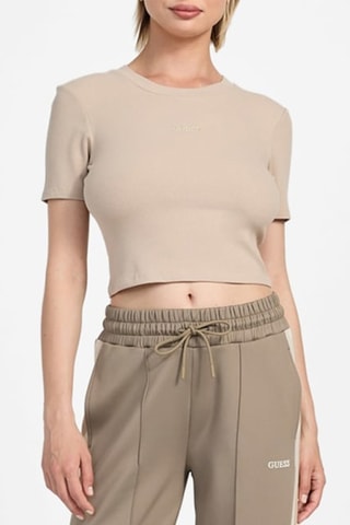 T-shirt cropped - Beige