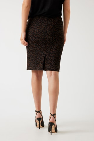 Jupe droite taille haute - Marron