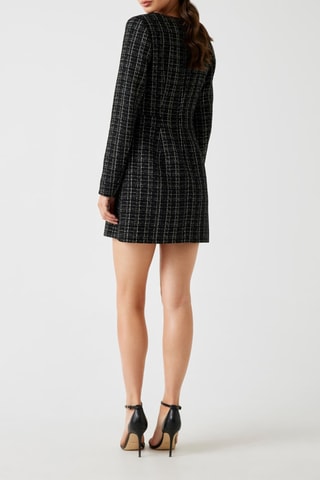 Robe droite en tweed - Noir
