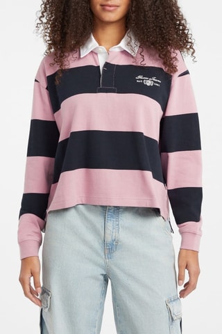 Polo - Rose et bleu marine