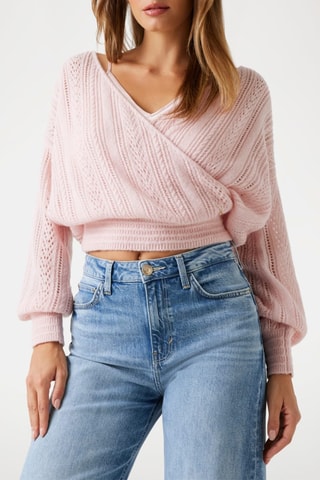 Pull en laine et alpaga - Rose