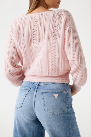 Pull en laine et alpaga - Rose