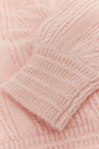 Pull en laine et alpaga - Rose