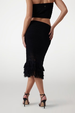 Jupe fourreau taille haute - Noir