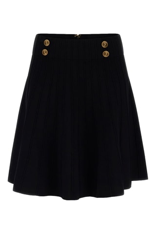Jupe patineuse taille haute - Noir