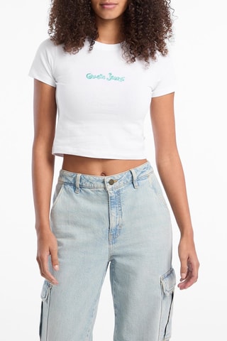 T-shirt cropped - Blanc