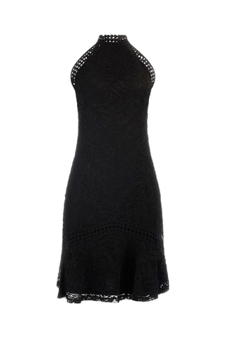 Robe patineuse en dentelle - Noir