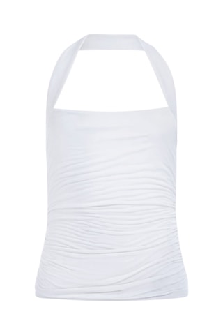 Top drapé - Blanc