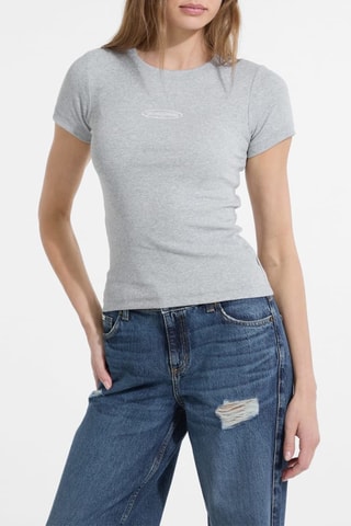 T-shirt - Gris clair chiné
