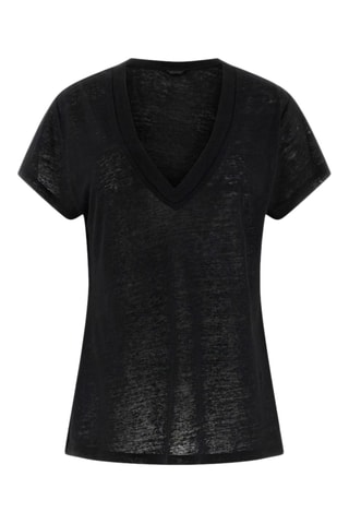 T-shirt en lin - Noir