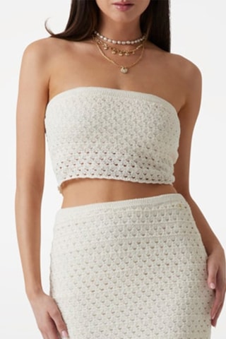 Crop top bustier - Blanc