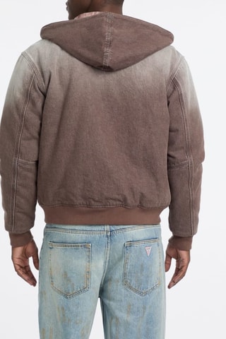 Bomber en jean à capuche - Marron