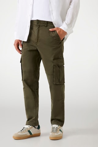 Pantalon cargo - Vert olive
