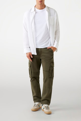 Pantalon cargo - Vert olive