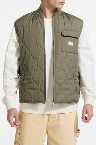 Doudoune sans manches - Vert olive