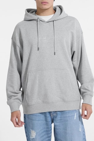 Sweat à capuche - Gris clair chiné