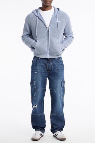 Pull à capuche - Indigo
