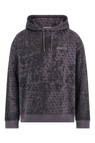Sweat en velours à capuche - Noir