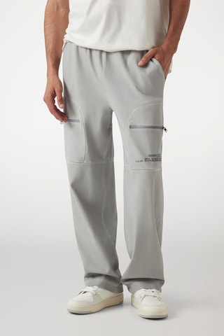 Pantalon wide legs - Gris clair