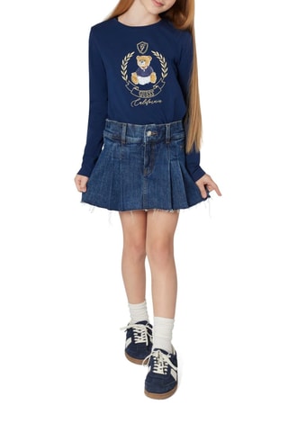 Jupe-short en jean - Bleu