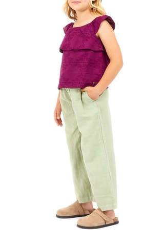 Pantalon en lin - Vert clair