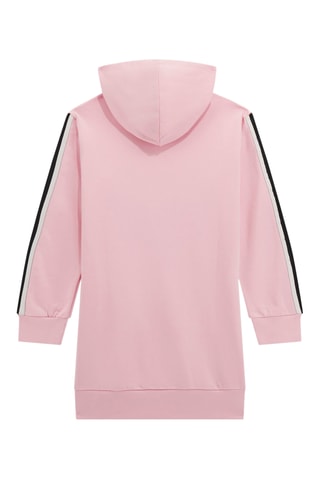 Robe sweat à capuche - Rose et noir