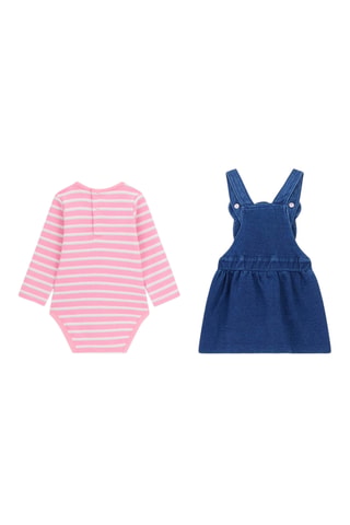 Body et robe - Rose et bleu marine